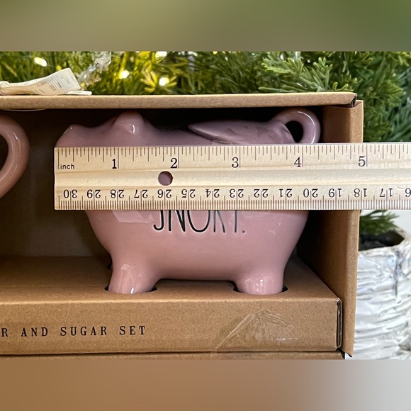 🐖 Brand NEW in Package Rae Dunn Piglet OINK and SNORT Pink Cream & Sugar Set 🐖 - Picture 13 of 14